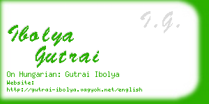 ibolya gutrai business card